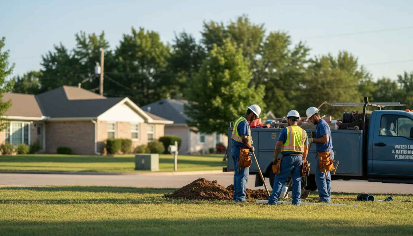 Residential water line and bathroom plumbing service in Bullard, TX